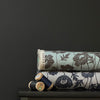 Kokka Poppy Cotton Linen Fabric in Navy & Grey