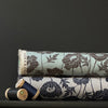 Kokka Poppy Cotton Linen Fabric in Navy & Grey