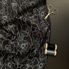 Kokka Sketched Poppy Cotton Lawn Fabric Black
