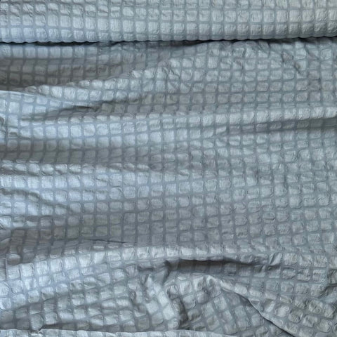 Kokka Small Squared Textured Cotton fabric in Duck Egg Blue