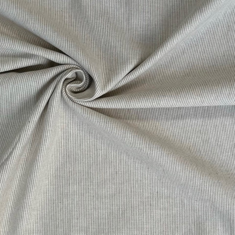 Linen Pinstripe Fabric Natural and Ivor