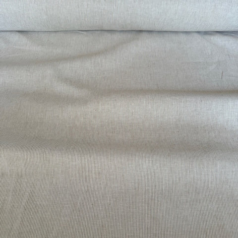 Linen Pinstripe Fabric Natural and Ivor