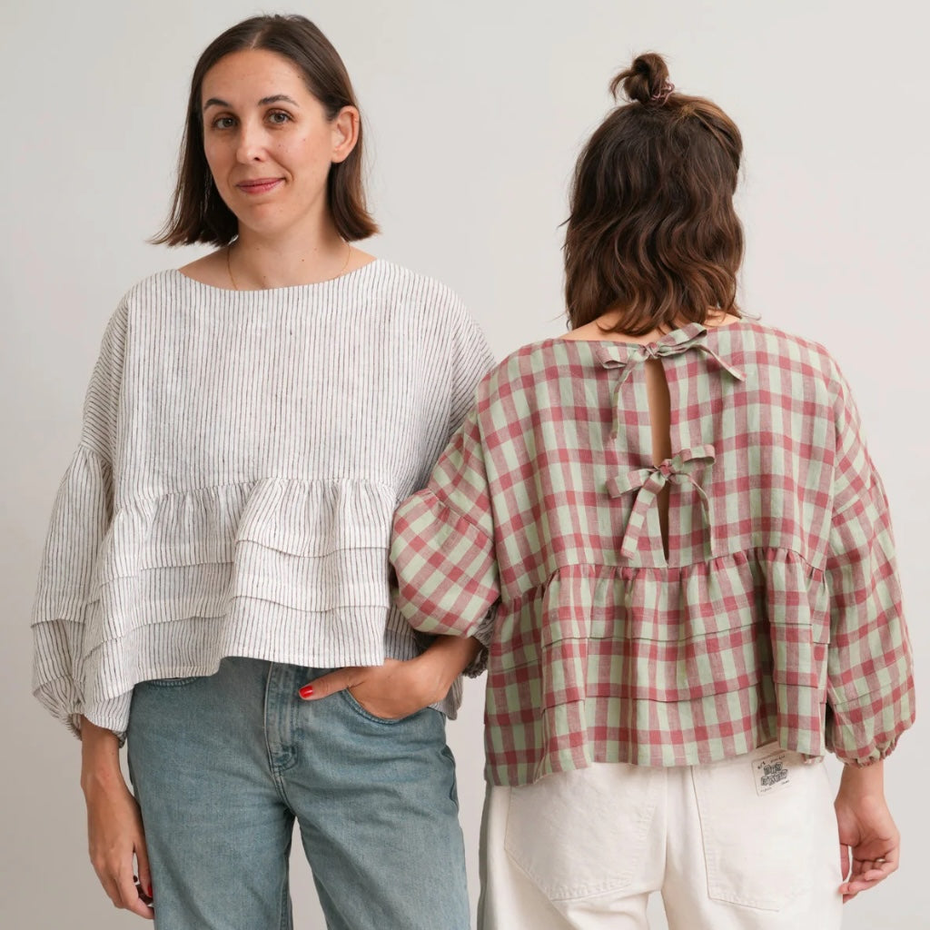 Matchy Matchy Pintuck Poet Blouse PDF Sewing Pattern