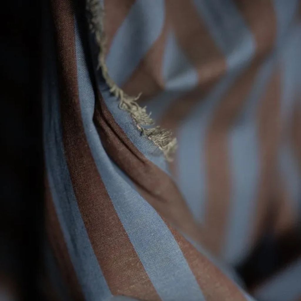 Merchant and Mills Workear Organic Cotton Linen Stripe Fabric