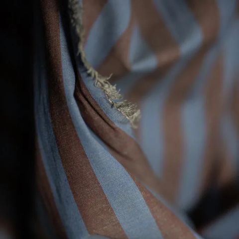 Merchant and Mills Workear Organic Cotton Linen Stripe Fabric