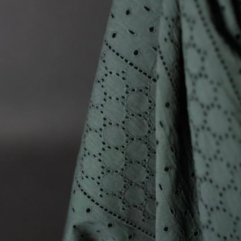 Merchant and Mills Eyelet Broderie Indian Cotton Fabric Atlas
