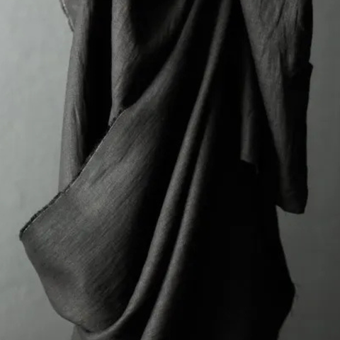 Merchant and Mills European Laundered Linen Fabric Sweeps Scrim Black