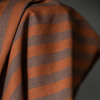 Merchant and Mills Organic Cotton Linen Stripe Fabric in Double Chocolate