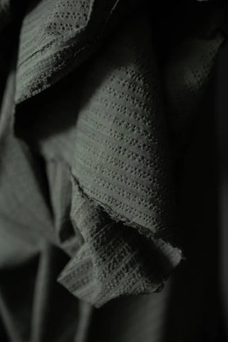 Buy Merchant and Mills Aspen Seersucker Stripe Organic Cotton Fabric in Green from our trusted UK online fabric shop