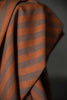 Merchant and Mills Organic Cotton Linen Stripe Fabric in Double Chocolate