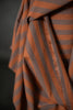 Merchant and Mills Organic Cotton Linen Stripe Fabric in Double Chocolate