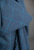 Merchant and Mills Rock-a-Nore Check Cotton Linen Fabric Blue