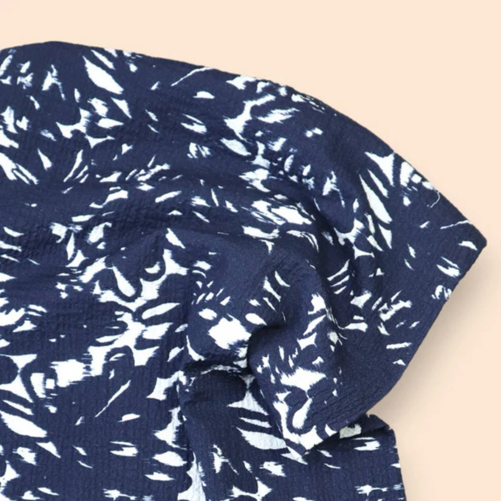 Mind the Maker Daze Bubble Cotton fabric Indigo Night