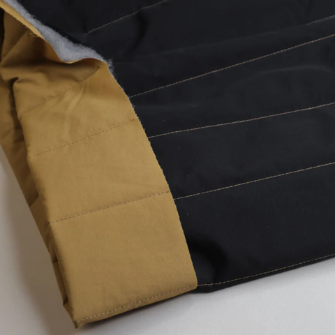 Mind the Maker Casey Quilted Fabric in Black & Cinnamon