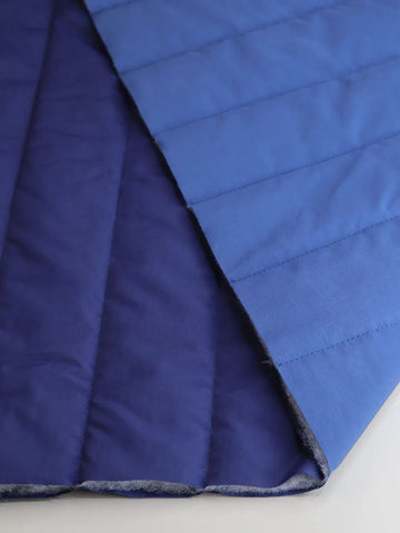 Mind the Maker Casey Quilted Fabric in Storm & Navy
