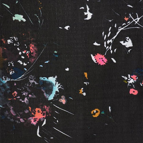 Nani Iro Encounter Organic Cotton Double Gauze Fabric in Black