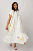 Nani Iro Gallery Dress Sewing Pattern made in Nani Iro Hana No Toki Nika in Winter White