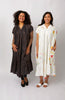 Nani Iro Gallery Dress Sewing Pattern made in Nani Iro Hana No Toki Nika in Winter White