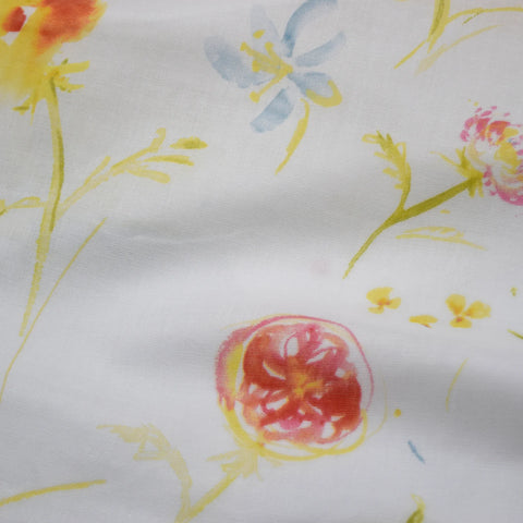 Nani Iro Hana NO Toki Nika Organic Cotton Double Gauze Fabric in Winter White
