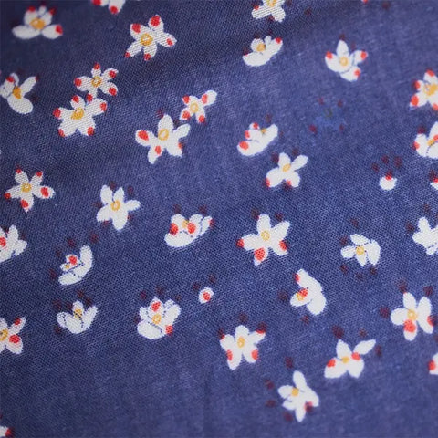 Nani Iro Edelweiss Organic Cotton Double Gauze Fabric Blue