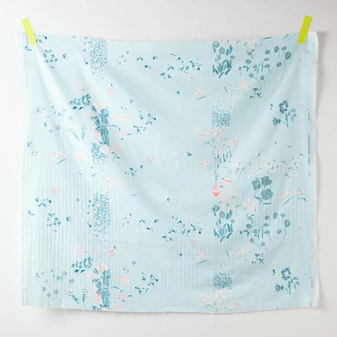 Nani Iro PAL Organic Cotton Double Gauze Fabric in Light Blue