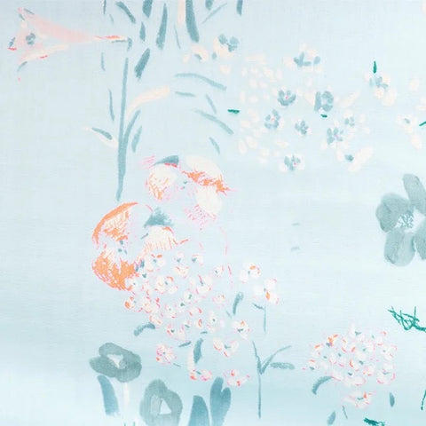 Nani Iro PAL Organic Cotton Double Gauze Fabric in Light Blue