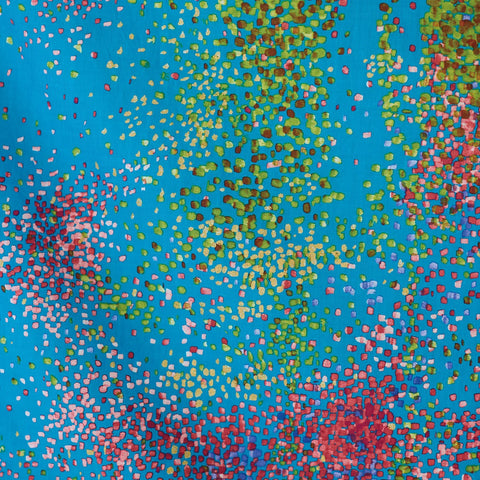 Nani Iro Waterfall Cotton Silk Fabric Turquoise