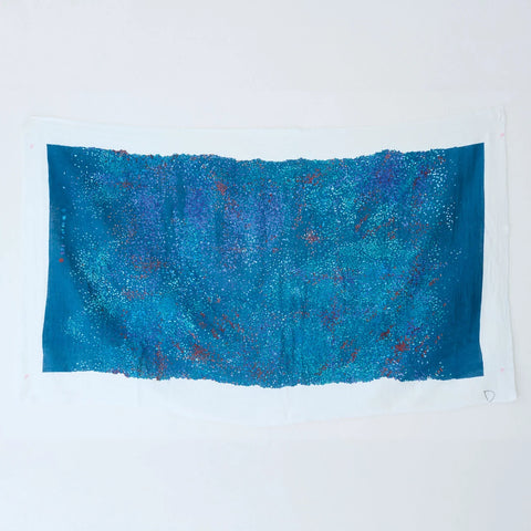 Nani Iro Waterfall Double Gauze fabric in Blue1