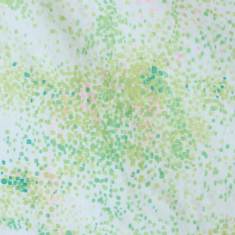 Nani Iro Waterfall Organic Cotton Double Gauze Fabric Green & White