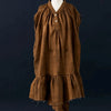 Nani Iro Gallery Dress Sewing Pattern in Nani Iro Double Gauze Fabric in Brown