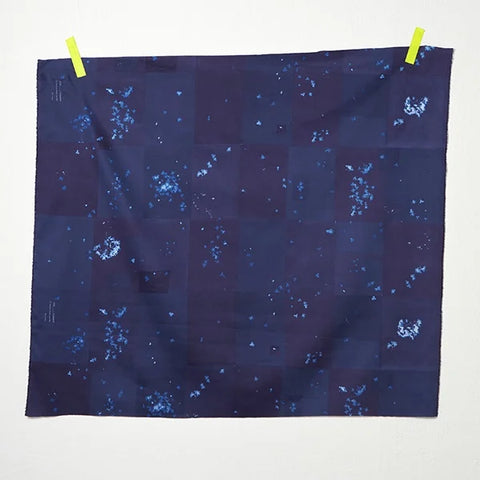 Nani Iro Microcosmos Cotton Sateen Fabric Blue