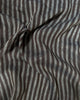 Ostuni Stripe Linen Fabric in Brown and Navy Marl