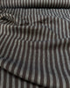 Ostuni Stripe Linen Fabric in Brown and Navy Marl