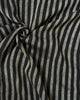Ostuni Stripe Linen Fabric Dark Navy & Grey Marl