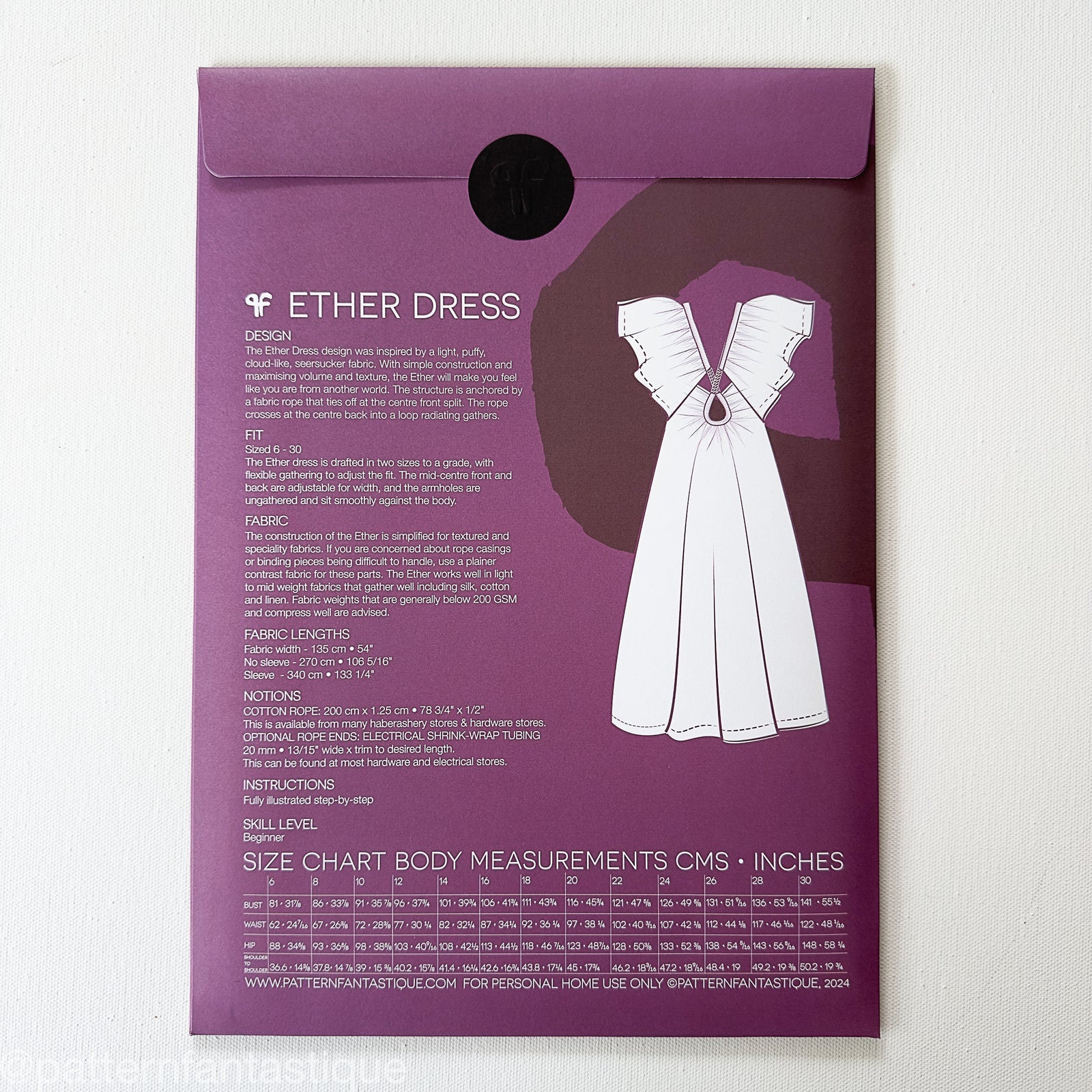 PATTERN FANTASTIQUE • Ether Dress Sewing Pattern – The Draper's Daughter