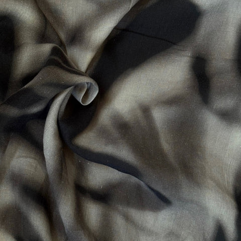 Printed Abstract Linen Flax Fabric