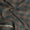 Tessuti Ragusa Checked Washed Linen Fabric in Brown and Pink