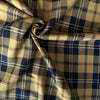 Sevenberry Brushed Cotton Viyella Check Fabric Beige and Navy