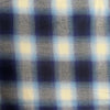 Sevenberry Brushed Cotton Viyella Check Fabric Cobalt Blue and Cream