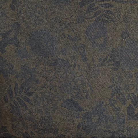 Sevenberry Moody Blooms Cotton Broadcloth Fabric Dark Brown