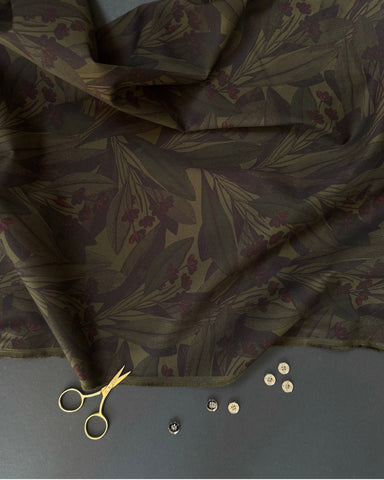 Sevenberry Senna Cotton Poplin Fabric in Brown