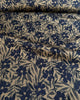 Sevenberry Clem Floral Cotton Poplin Fabric in Navy and Tan 