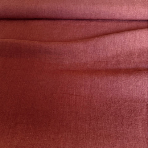 Tessuti Bedford Washed Linen Fabric in Sienna