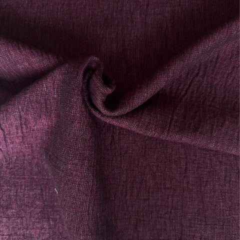 Tessuti Dashing Washed Linen Cotton Fabric Burgundy