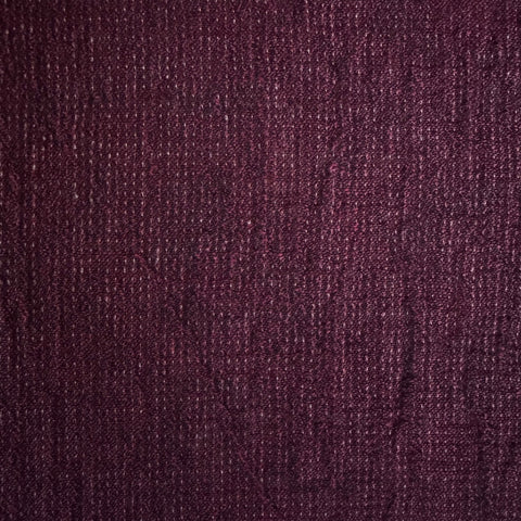 Close up of Tessuti Dashing Washed Linen Cotton Fabric Burgundy