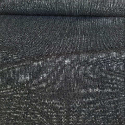 Tessuti Dashing Washed Linen Cotton Fabric in Black