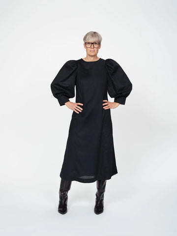 The Assembly Line Flutter Sleeve Dress Sewing Pattern with Puff Sleeves