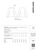 The Assembly Line Puff Shirt Sewing Pattern Size Chart and Fabric Requirements