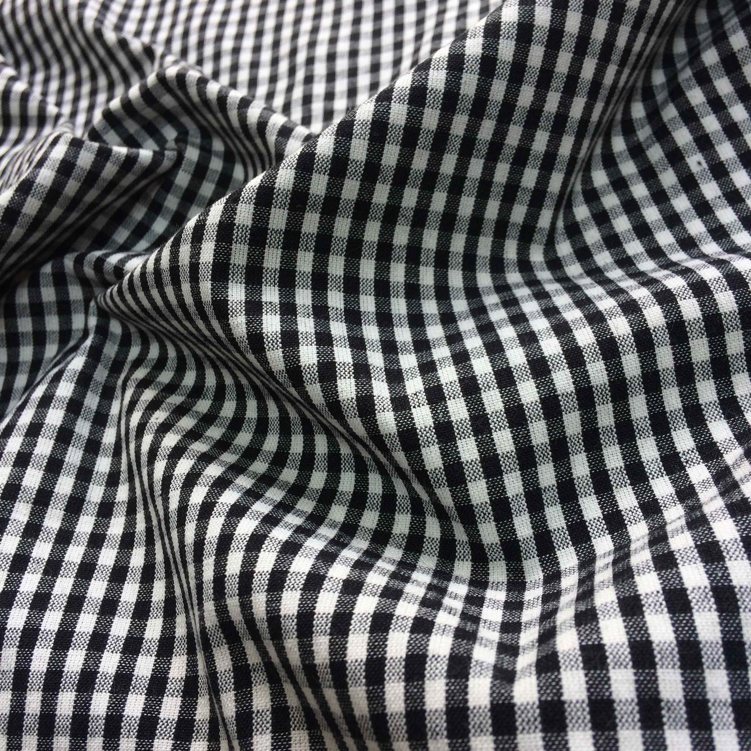 small check viscose fabric for dressmaking