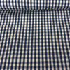 ORGANIC COTTON SMALL CHECK GINGHAM • Navy • Bolt End 15% OFF